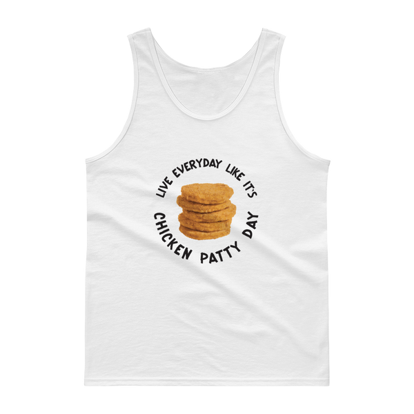 Chicken Patty Life Motto Tank(Black Text)